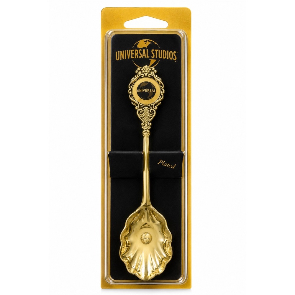 Universal Studios Souvenir Collector Spoon Vintage Silver Plated Gold Tone Shell